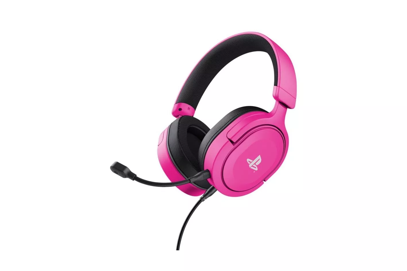 Auriculares Trust GXT 498P Forta con cable conectividad 3,5 mm Gaming micr&oacute;fono extra&iacute;ble rosa