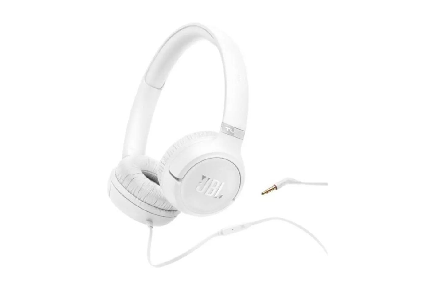 Auriculares JBL Tune 530 con cable Jack 3,5 mm, micr&oacute;fono integrado y dise&ntilde;o plegable blancos