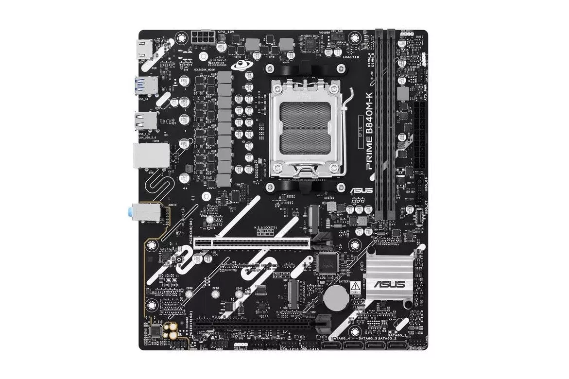 Placa Base ASUS PRIME B840M-K B840 AM5 DDR5 Micro ATX 2.5GbE RAID RGB