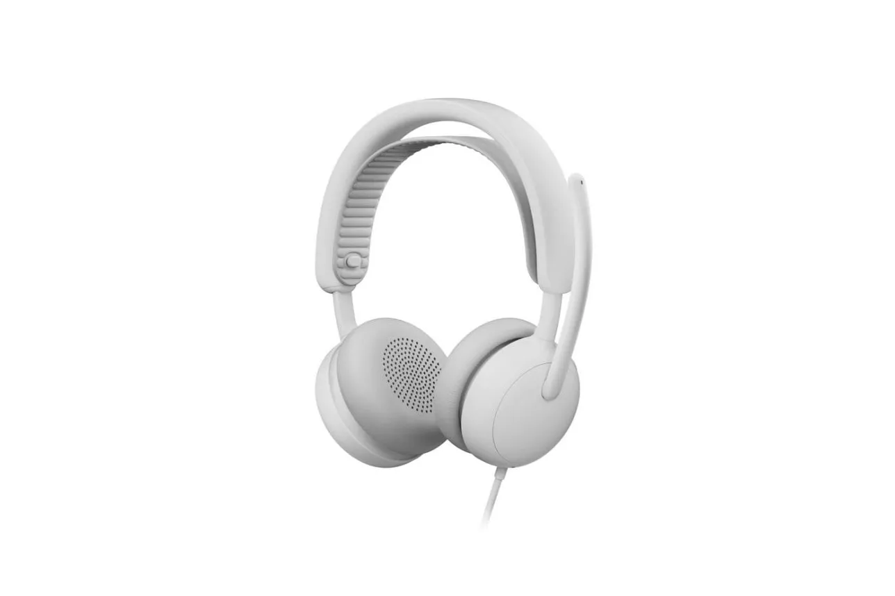 Auriculares Logitech Zone Wired 2 con cable USB-C y USB-A, Cancelaci&oacute;n de Ruido, Micr&oacute;fono, blanco