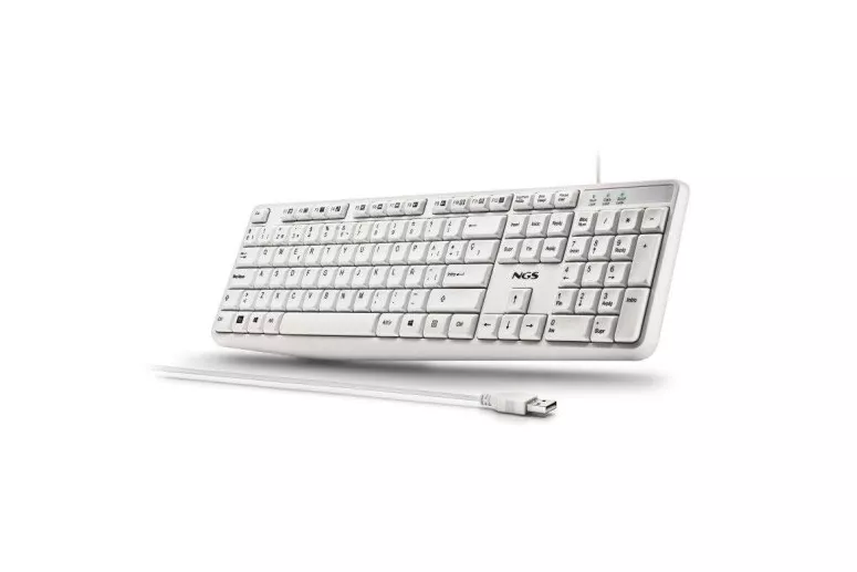Teclado NGS Heritage USB de membrana multimedia resistente a salpicaduras