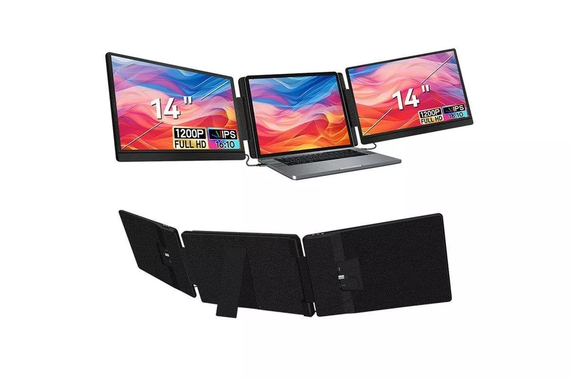 Monitor FOPO S7 14" FullHD+ 60Hz IPS Doble Pantalla Plegable USB-C Mini HDMI