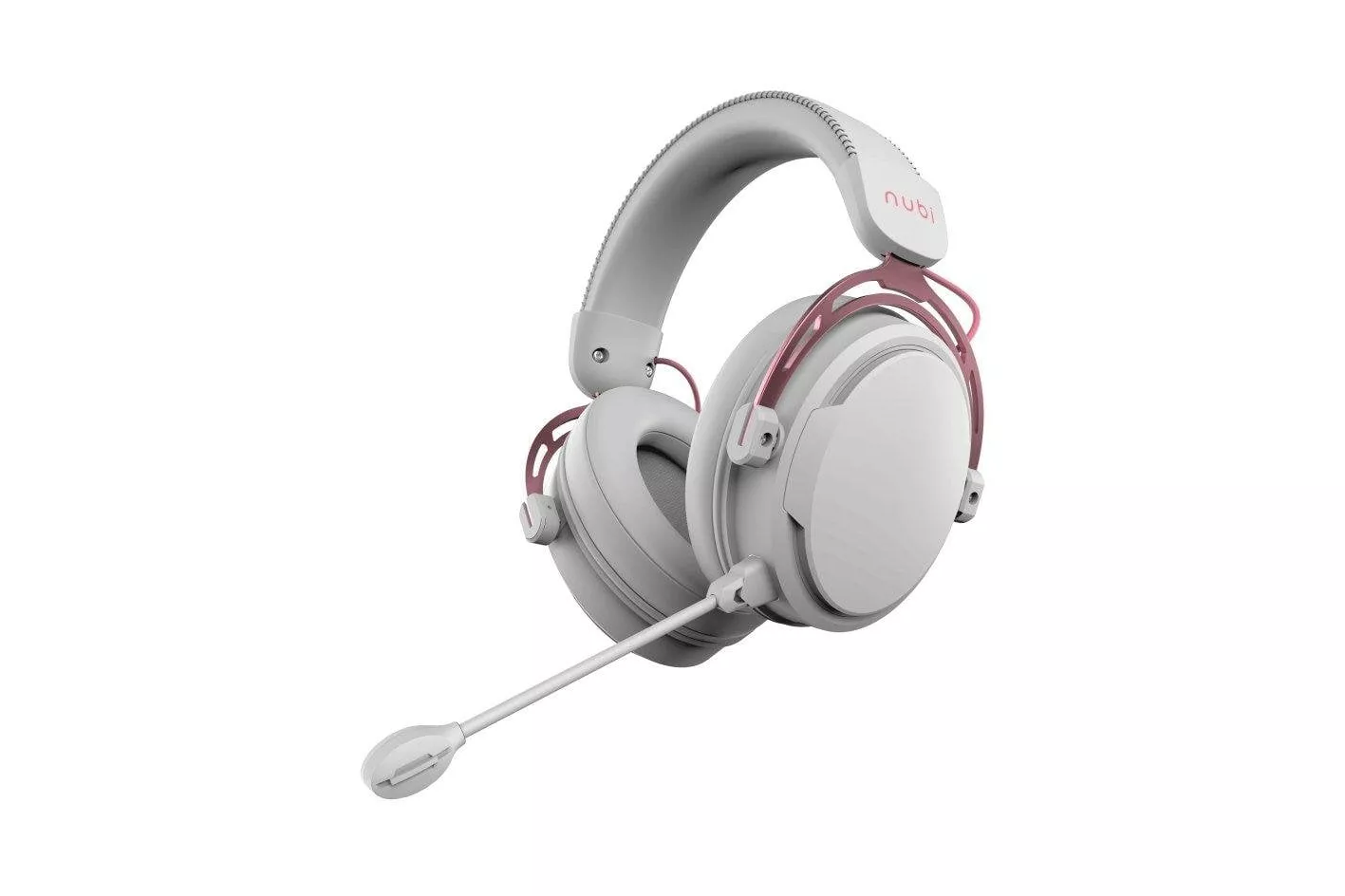 Auriculares Nubi NH1 con cable USB-C Gaming, micr&oacute;fono desmontable, 4 modos EQ, rosa dorado