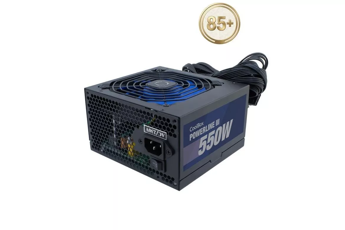 Fuente Alimentaci&oacute;n Fuente de Alimentaci&oacute;n CoolBox Powerline III 550W 85% EFI ATX Negro