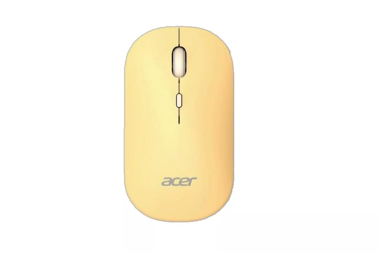 Rat&oacute;n Acer AMR130 Bluetooth 5.2 1600DPI Amarillo Dual 2.4GHz 4 Botones Ergon&oacute;mico