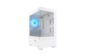 Caja COOLBOX Gaming Caja MATX GM200 Vision Lite Blanca USB-C 3.2 Gen1 Sin Fte + 1 Vent. ARGB RGB Blanco