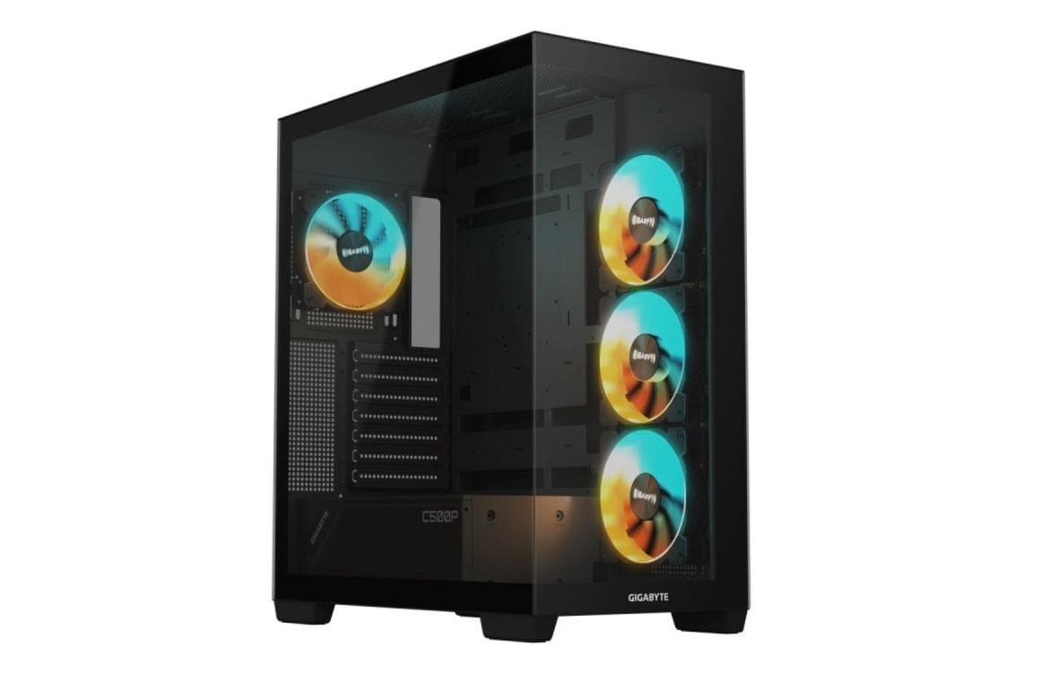 CAJA GIGABYTE C500 PANORAMIC STLEATH ATX 4 VENT 120MM NEGRO 28300-C500B ...