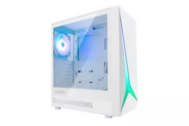 CAJA SEMITORRE/ATX COOLBOX GM450 STARLIGHT S/FUENTE USB3.0 BLANCA A-RGB C/VENTANA
