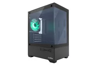 COOLBOX Gaming Caja MATX GM200 Vision Lite Negra USB-C 3.2 Gen1 Sin Fte + 1 Vent. ARGB RGB Negro COO-CHA-GM200B