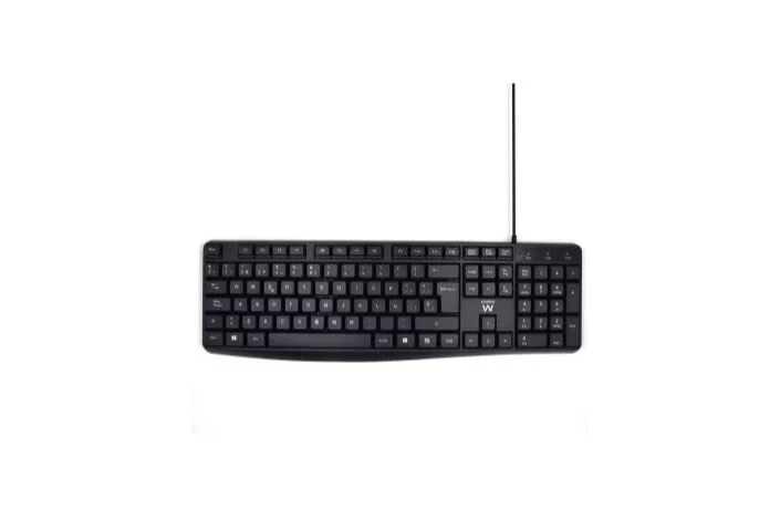 Teclado USB de Ewent Business con escritura silenciosa, Qwerty ES