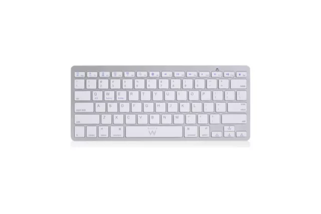 Ewent EW3161 (Blanco / Plata) - Teclado inal&aacute;mbrico