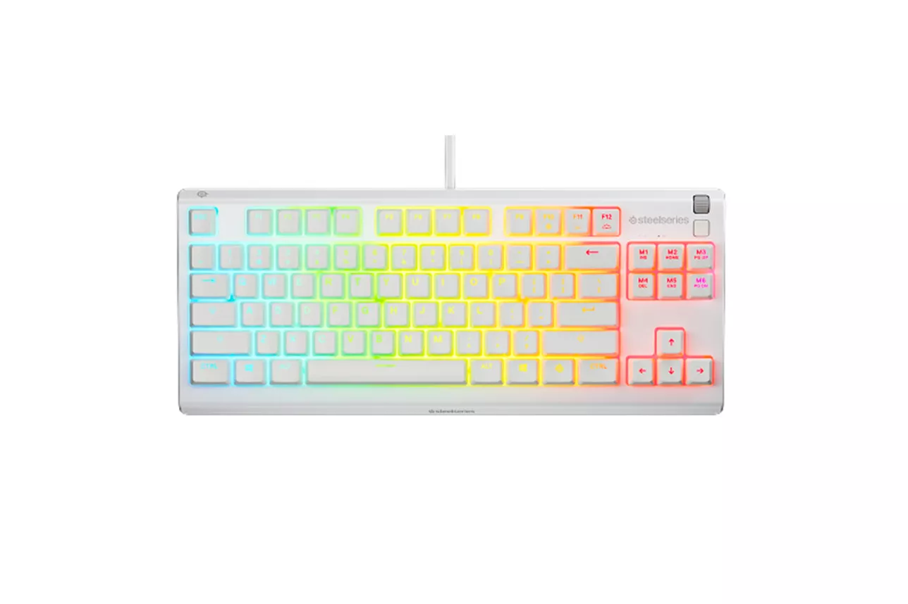 Teclado SteelSeries Apex 3 TKL RGB Blanco USA