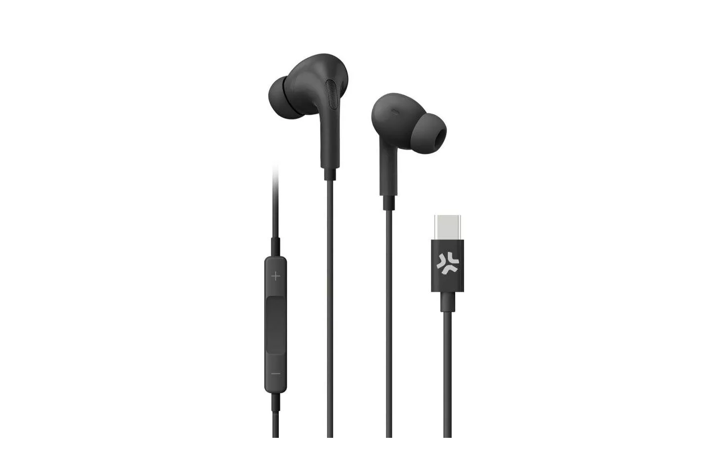 Auriculares Celly UP1200 con cable USB-C para llamadas y m&uacute;sica con micr&oacute;fono negro
