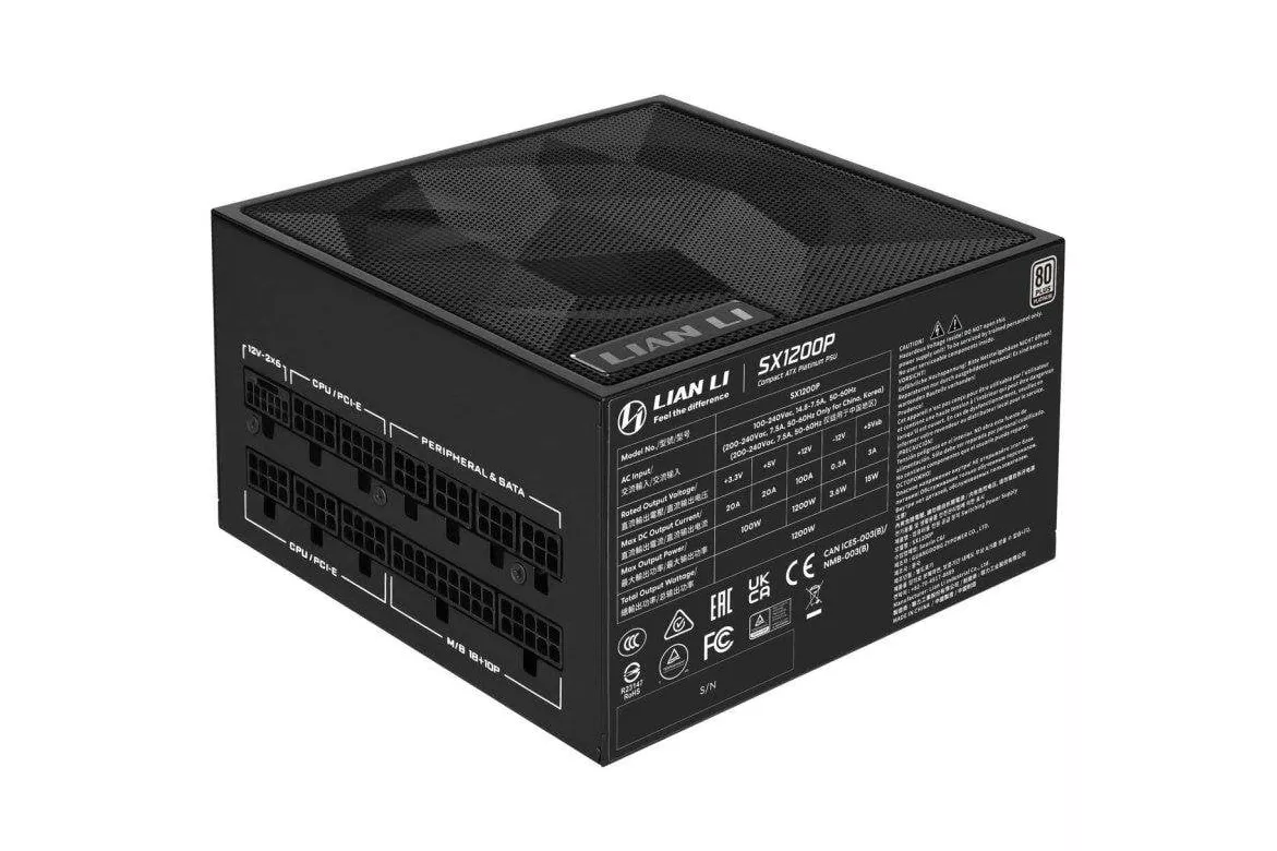 Fuente de Alimentacion Lian-Li SX Platinum 1200W 80 PLUS Platinum modular silenciosa