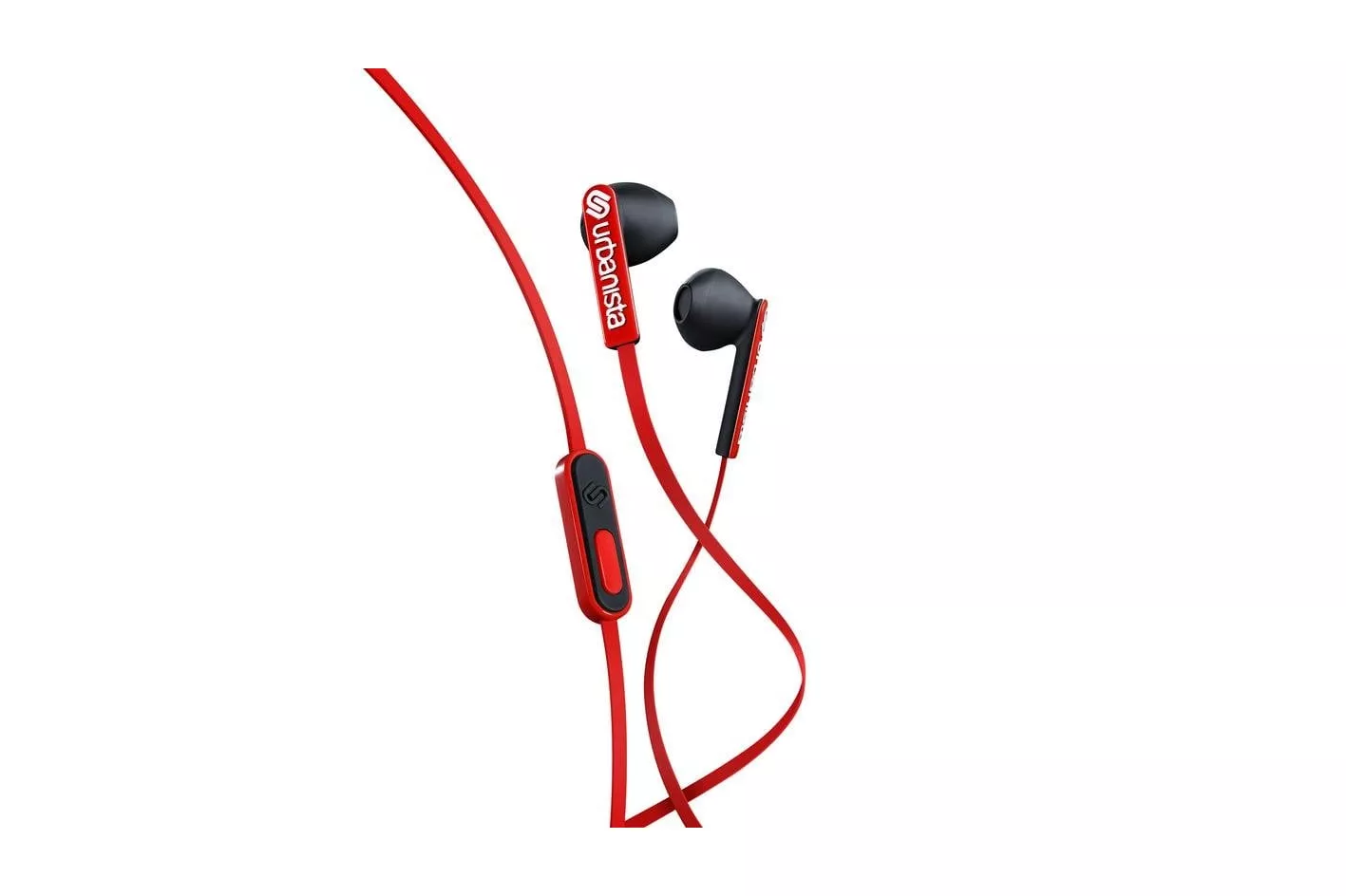 Auriculares Urbanista San Francisco con cable, control en l&iacute;nea y micr&oacute;fono, color rojo