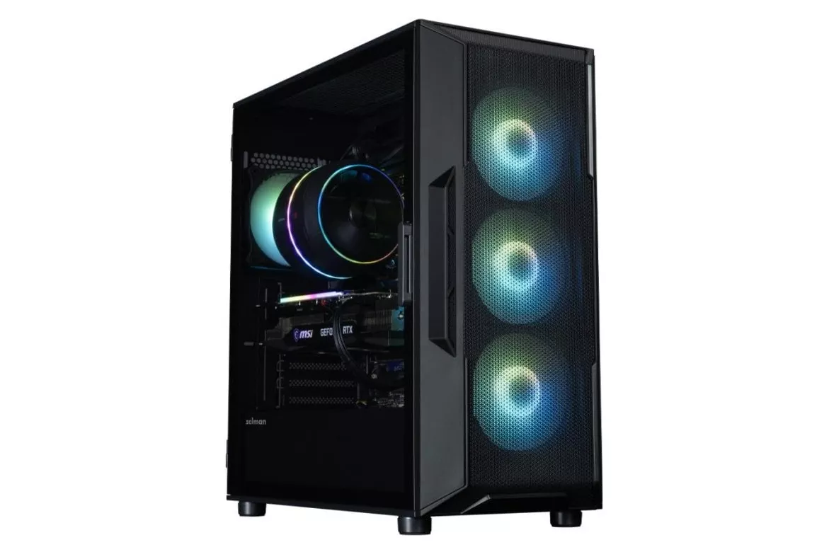 Torre PC Torre ATX Zalman i3 Neo ARGB V2 Black con ventana lateral y 4 ventiladores ARGB