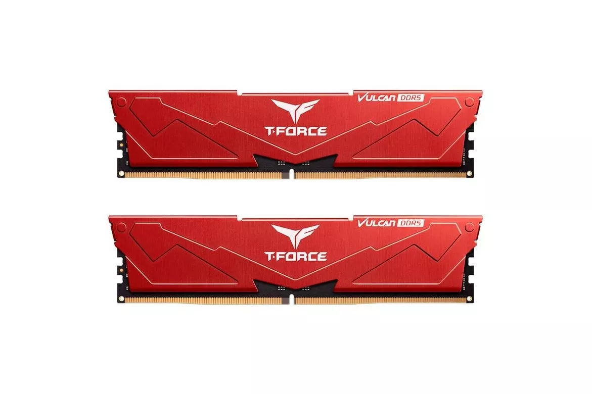 Memoria RAM Team Group VULCAN FLRD532G6000HC30DC01 32GB 2x16GB DDR5 6000MHz CL30 XMP Disipador Rojo