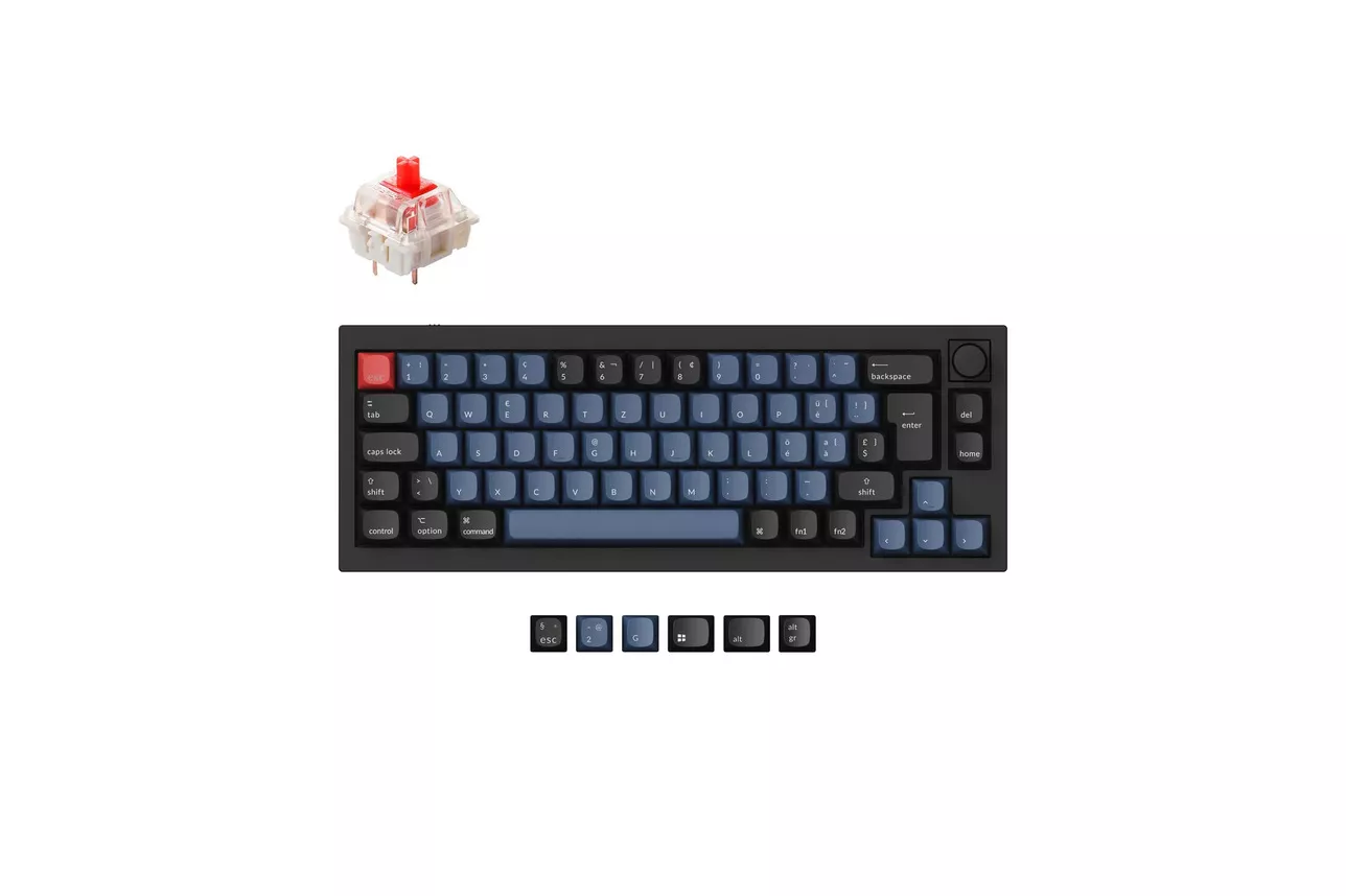 Teclado Keychron Q2 QMK ISO-ES Max-Swappable Switch Red