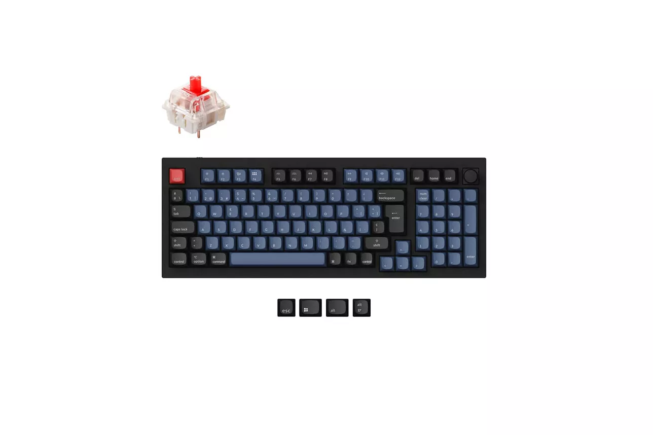 Teclado para Mac y Windows Keychron Q5 ISO-ES RGB Hot-Swappable Switch Gateron G Pro Red