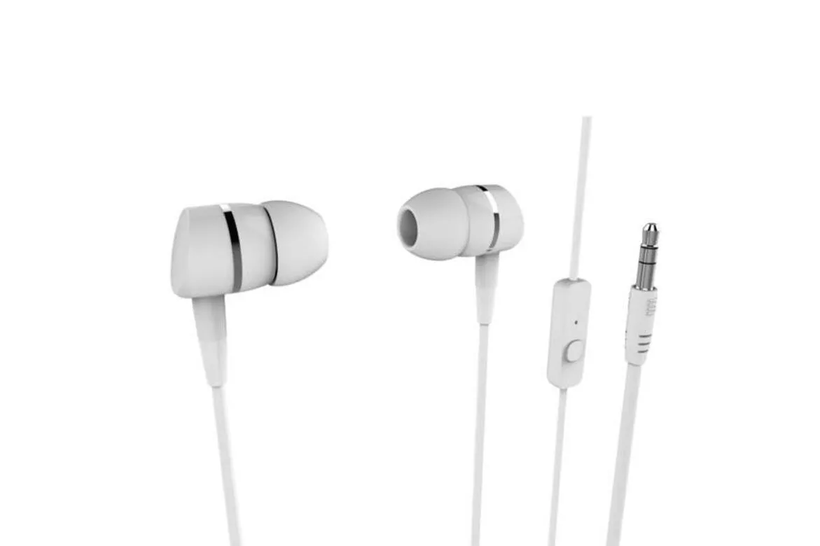 Auriculares Vivanco VVEARSMARTW con cable Jack 3,5 mm para llamadas y m&uacute;sica, micr&oacute;fono integrado, color blanco