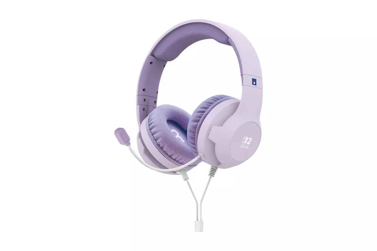 Auriculares HORI Gaming Headset Cozy Lavender con cable, jack 3,5 mm, para gaming, micr&oacute;fono flexible y control de volumen, color violeta