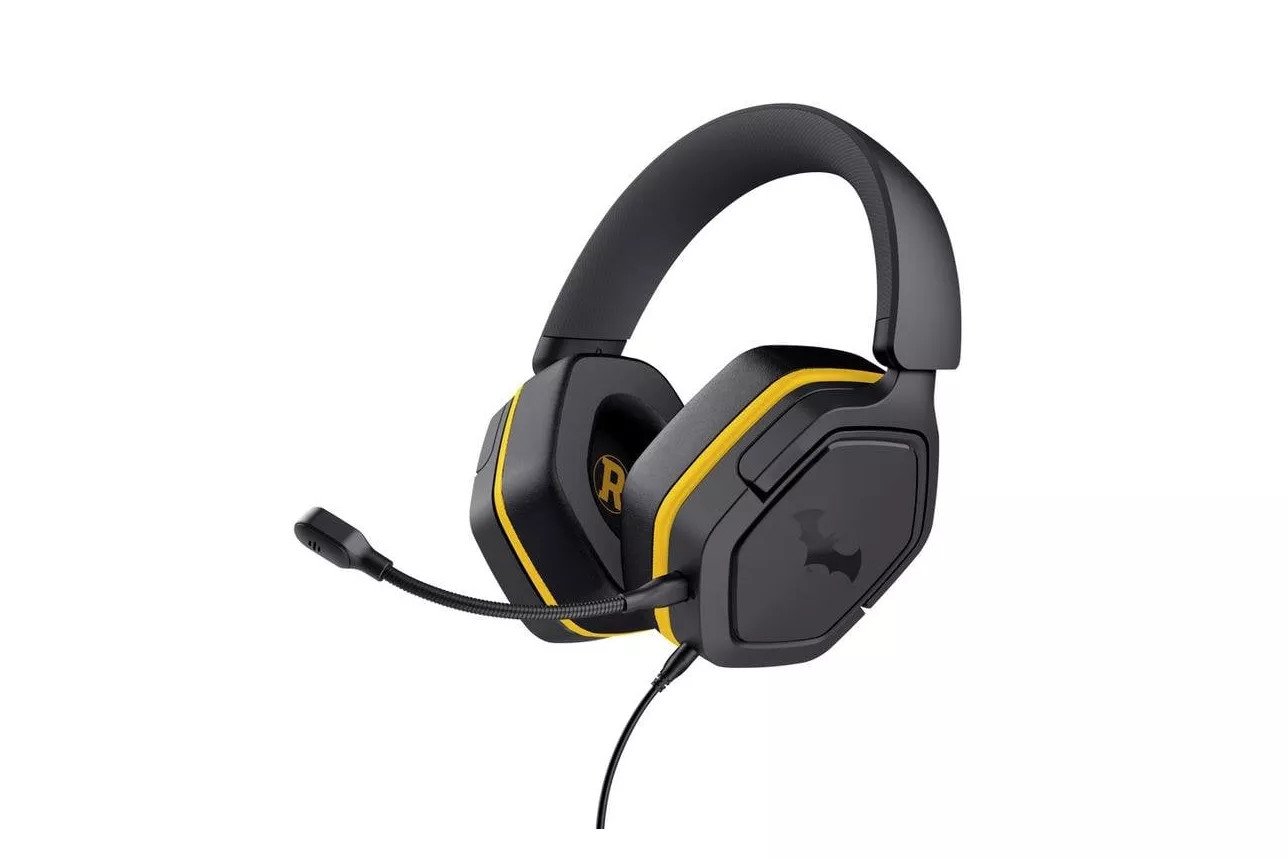 Auriculares Logitech GXT 492BM Carus con cable para gaming, micr&oacute;fono plegable y aislamiento, negro y amarillo