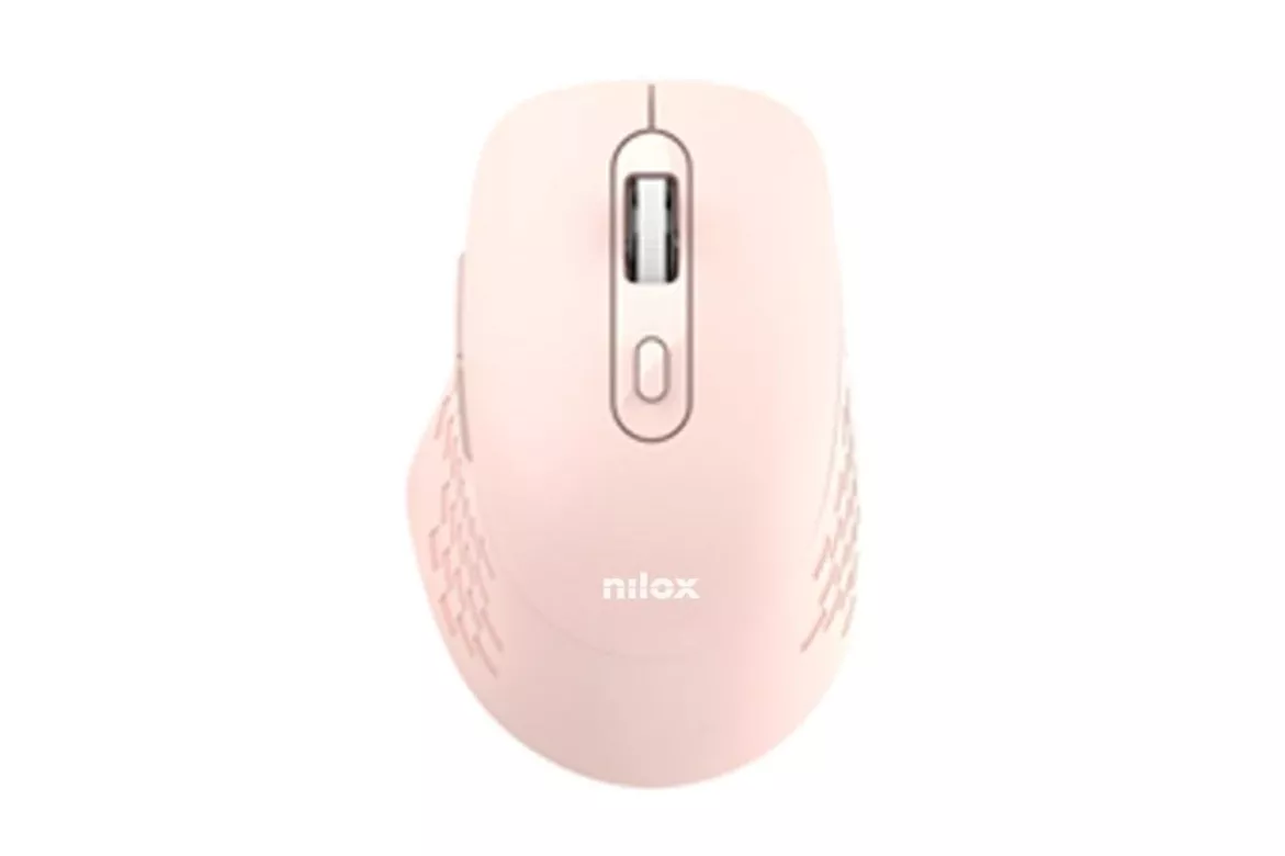 Rat&oacute;n Nilox Dual Wireless Bluetooth USB 1600 DPI Rosa 6 Botones Silencioso