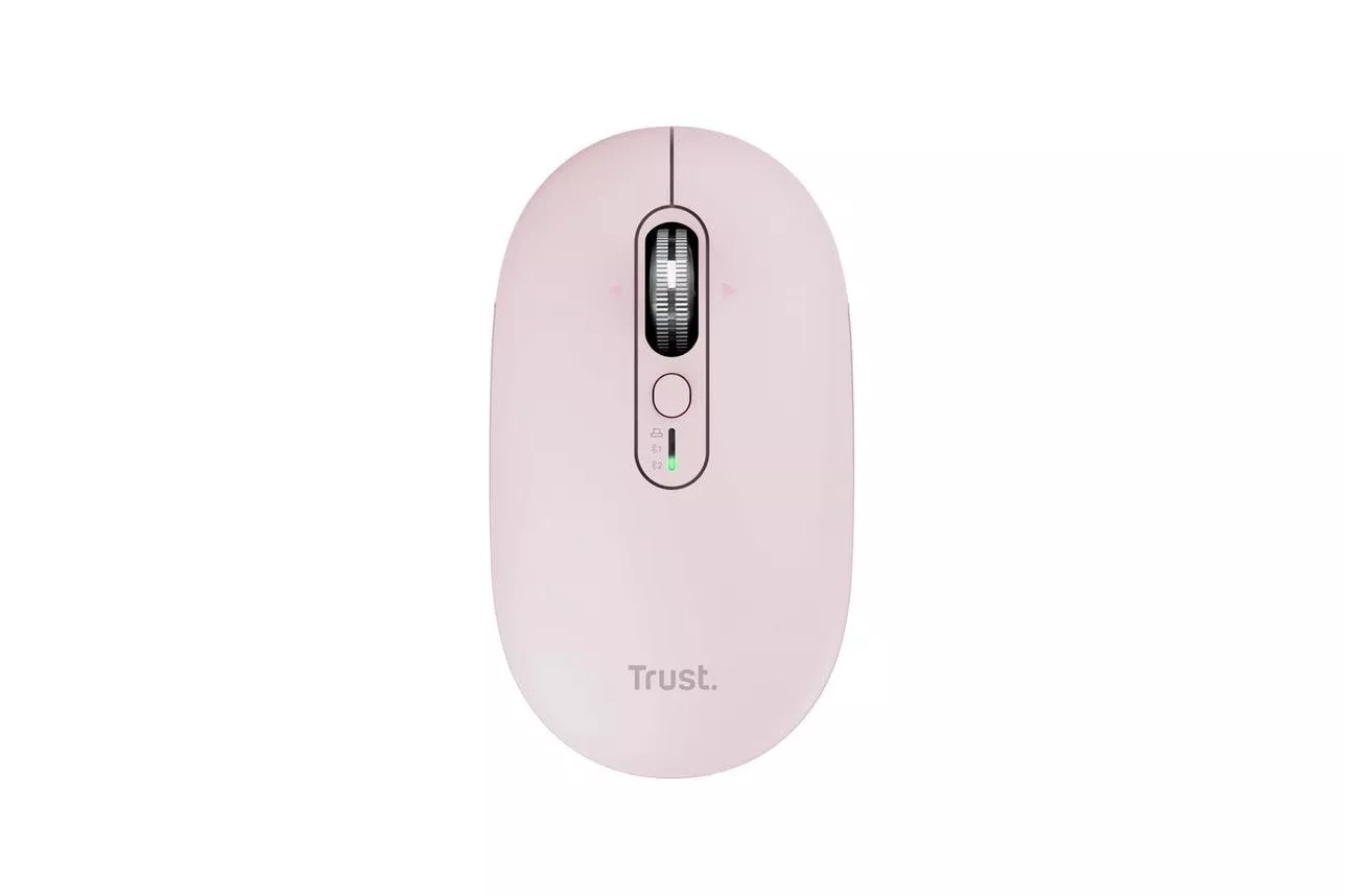 Rat&oacute;n Trust Seron Slim Multi inal&aacute;mbrico Bluetooth RF 3200 DPI rosa silencioso