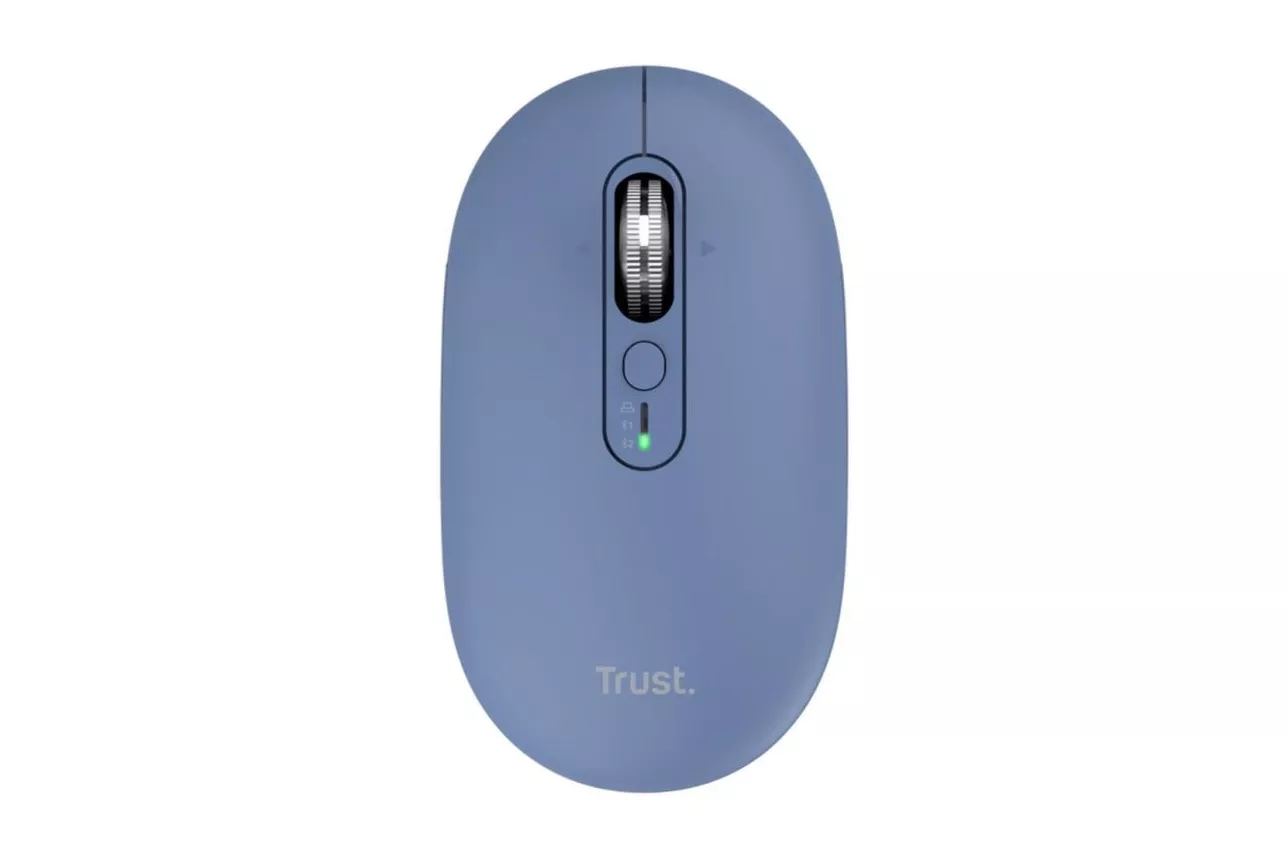 Rat&oacute;n Trust Seron Slim Multi inal&aacute;mbrico RF Bluetooth 3200 DPI azul clic silencioso