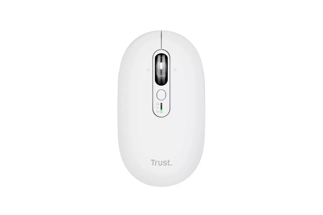 Rat&oacute;n Trust Seron Slim Multi inal&aacute;mbrico RF Bluetooth 3200 DPI blanco silencioso