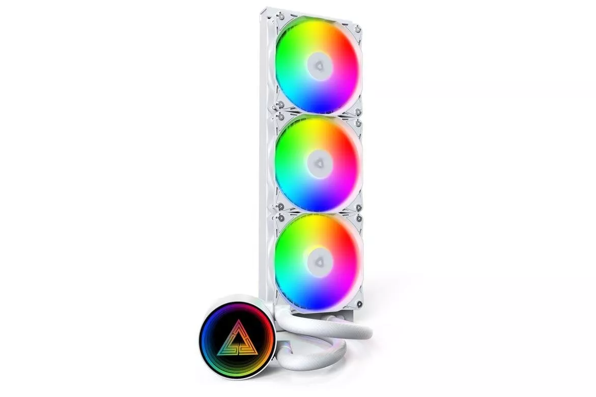 Refrigeraci&oacute;n L&iacute;quida Montech LightFlow ARGB 360mm 3 Ventiladores RGB Blanco