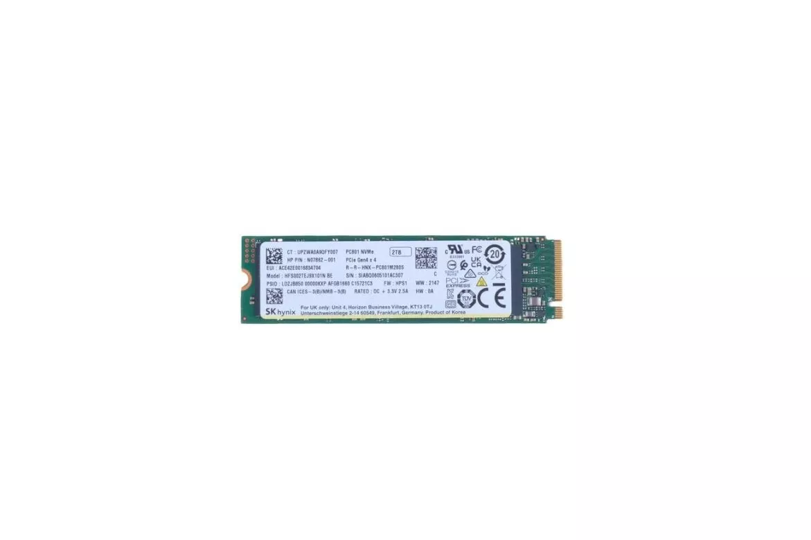 Disco Duro HP B8BD7AA 2TB SSD M.2 PCIe 4.0 NVMe Alta Velocidad y Eficiencia