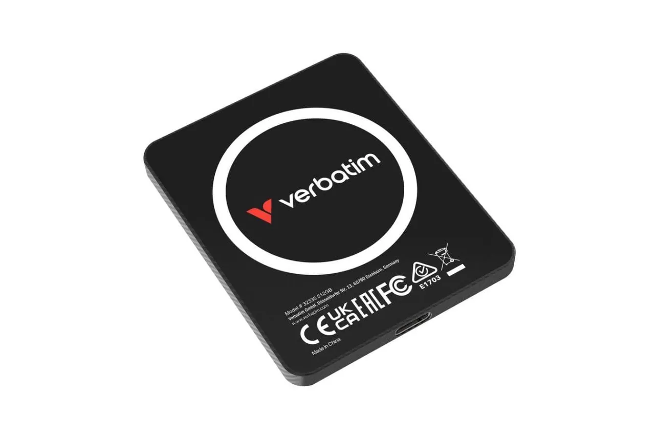 Disco Duro Verbatim SnapBack Ultra Slim 512GB SSD USB-C 2050 MB/s Ultra Delgado