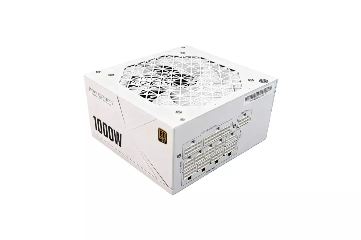 Fuente Alimentaci&oacute;n Progaming Fuente De Alimentaci&oacute;n Modular 1000w 80+ Gold Atx Blanca Con I-stop Fan Stop, Condensador Japon&eacute;s, Active Pfc, Dc-to-dc, Cables Flat Blancos