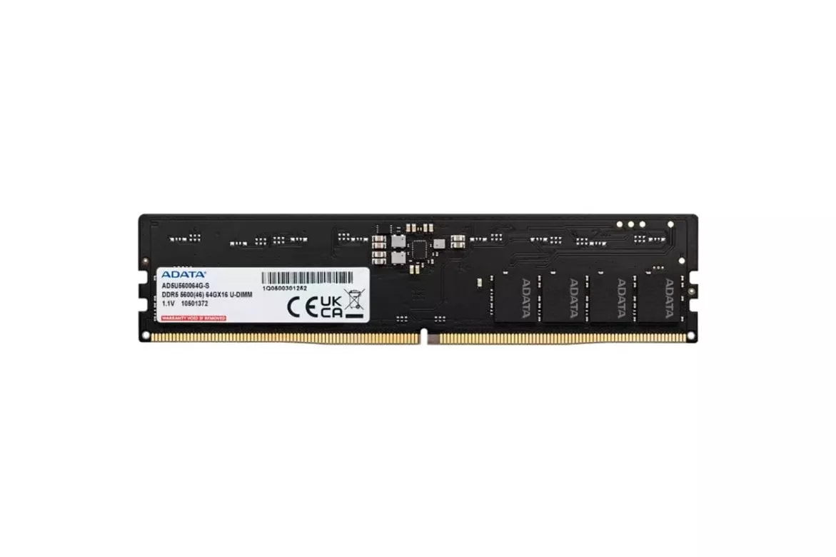 Memoria RAM Adata AD5U560064G-S 64GB 1x64GB DDR5 5600MHz CL46 DIMM Negro