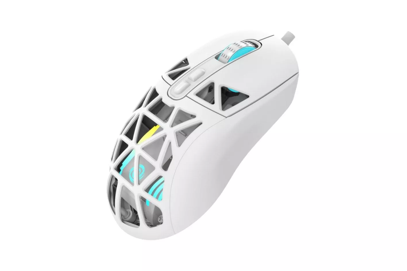 Rat&oacute;n Oniverse Kryo USB 13800 DPI Blanco RGB 7 Botones Ambidiestro