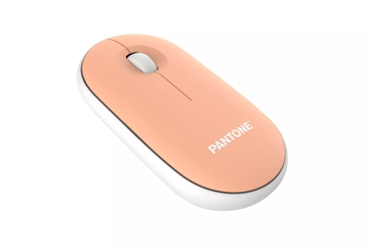 Rat&oacute;n PANTONE PT-MS001E inal&aacute;mbrico RF 100 DPI naranja ergon&oacute;mico