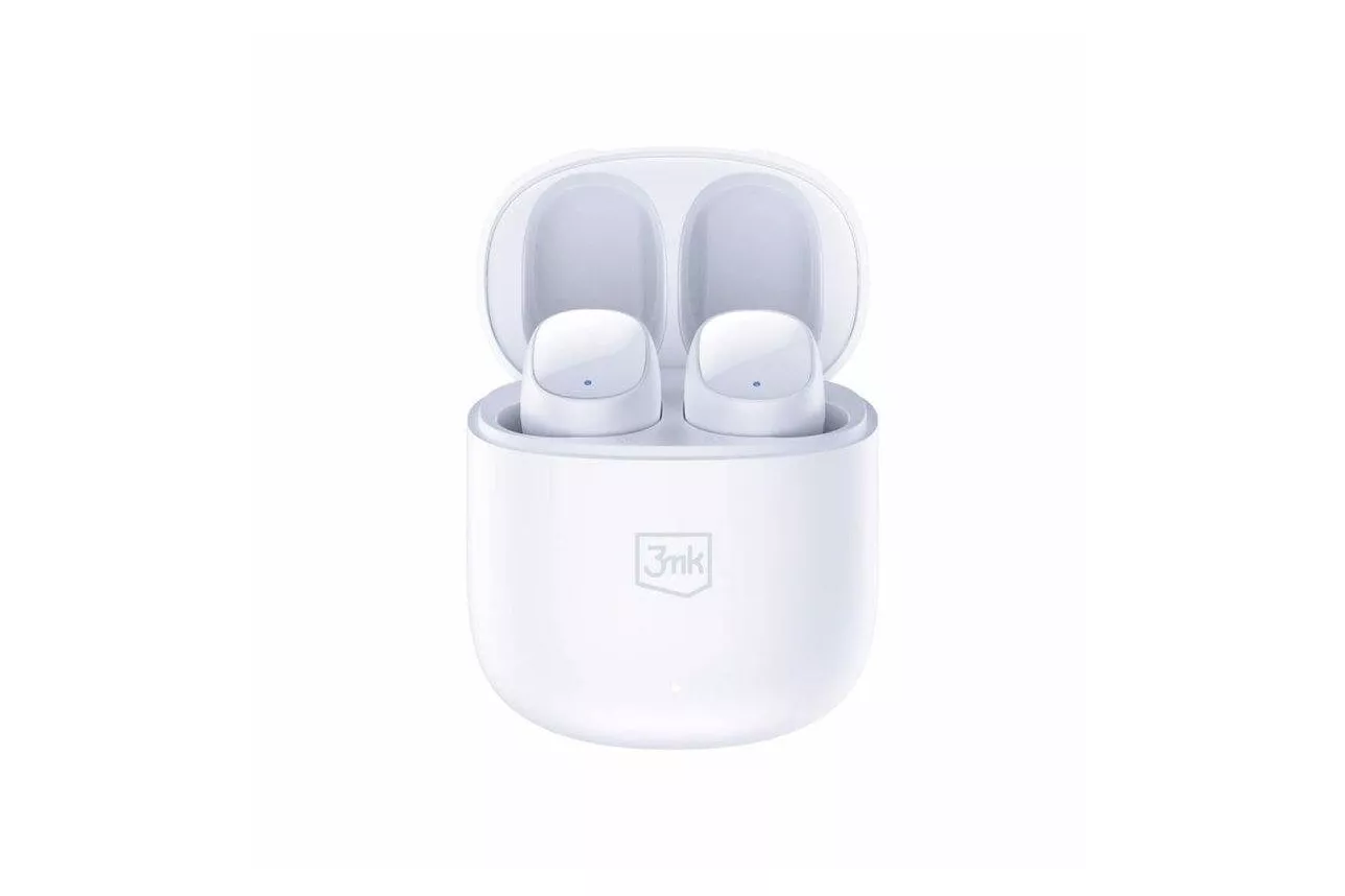 Auriculares 3MK FlowBuds inal&aacute;mbricos Bluetooth 5.3 con reducci&oacute;n de ruido pasiva blancos