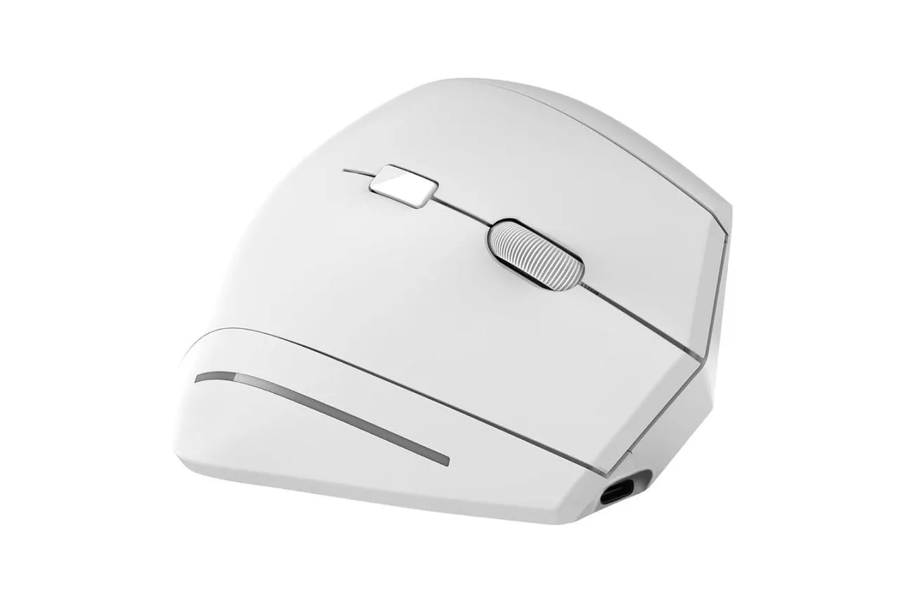 Rat&oacute;n TnB Ergon&oacute;mico Vertical Inal&aacute;mbrico Bluetooth 1600 DPI Blanco Recargable