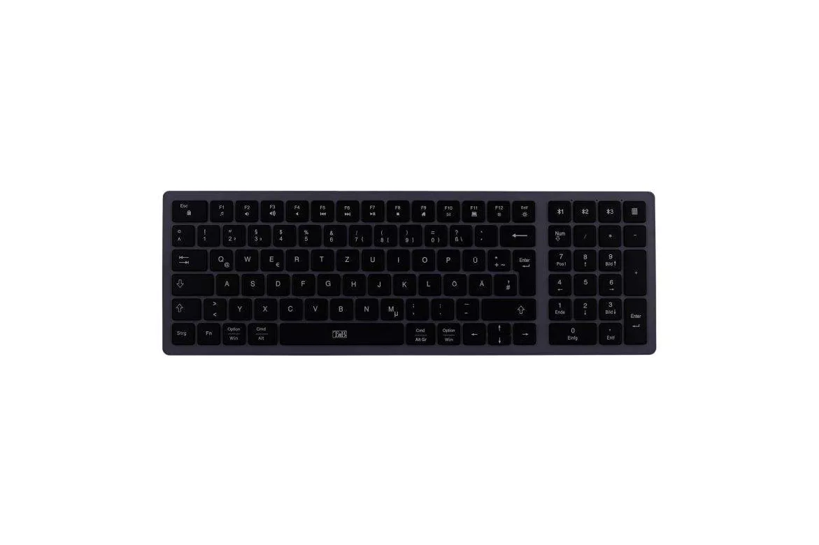 Teclado TnB Ultra Slim Bluetooth recargable QWERTY Espa&ntilde;ol con teclado num&eacute;rico