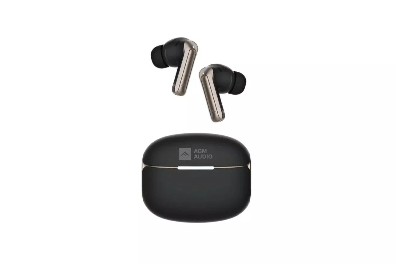 Auriculares AGM Buds 8 inal&aacute;mbricos Bluetooth con Cancelaci&oacute;n de Ruido y control t&aacute;ctil negros