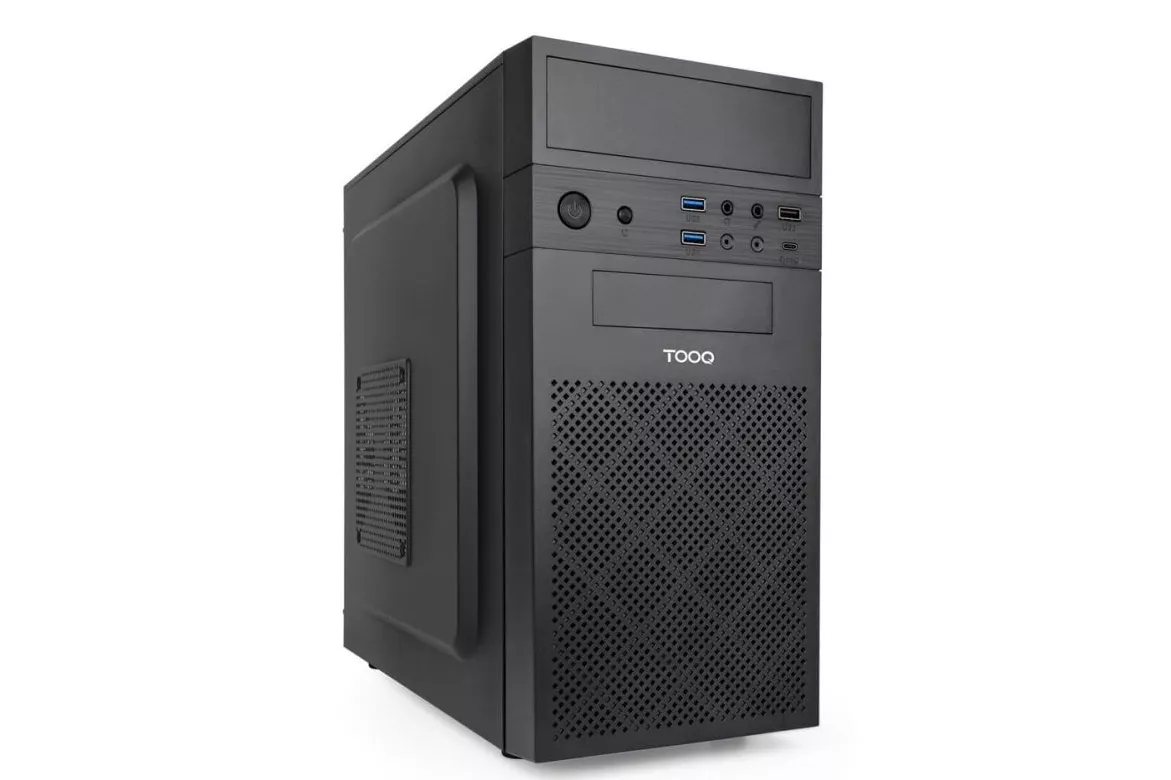 Torre PC Torre TooQ TQC-4701-SP Minitorre Micro-ATX Negra Fuente 500 W USB-C