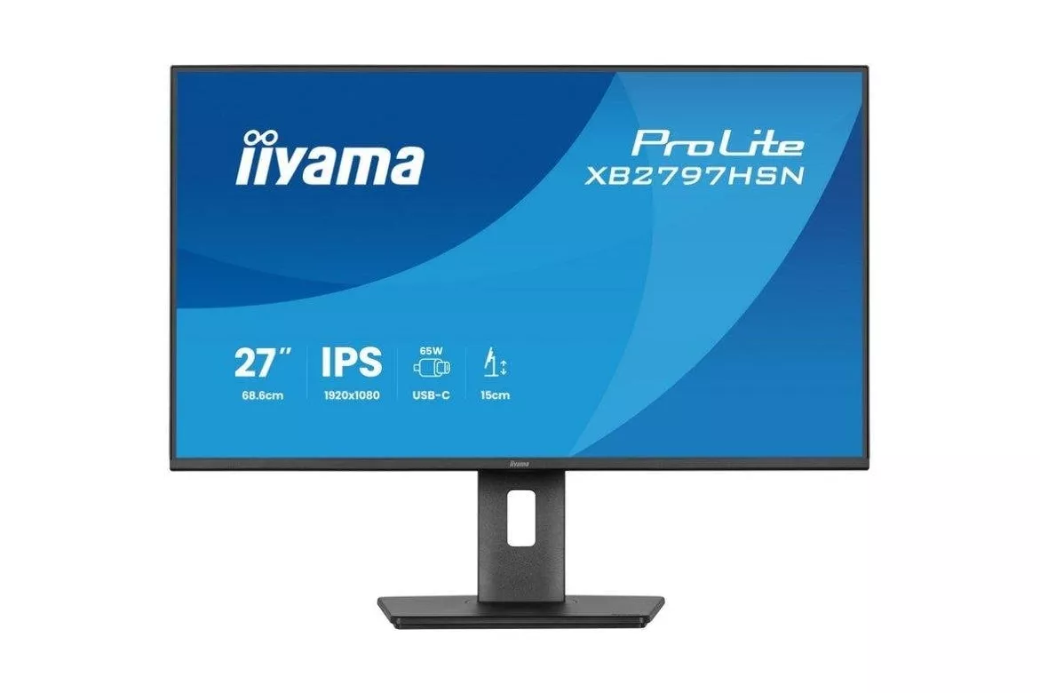 Monitor iiyama ProLite XB2797HSN-B1 27" FullHD 100Hz IPS USB-C LAN Altura Pivot Eye Comfort