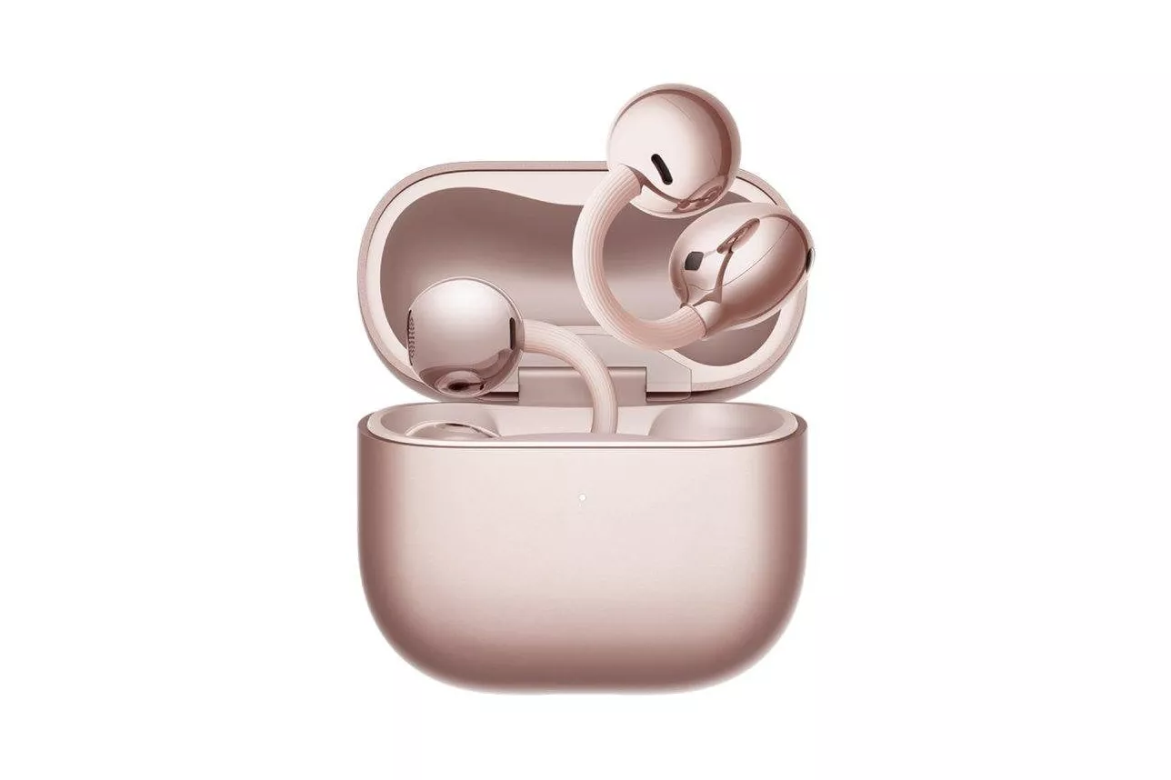 Auriculares Huawei FreeClip 2 inal&aacute;mbricos Bluetooth con Cancelaci&oacute;n de Ruido, micr&oacute;fono y volumen adaptativo, color oro rosado