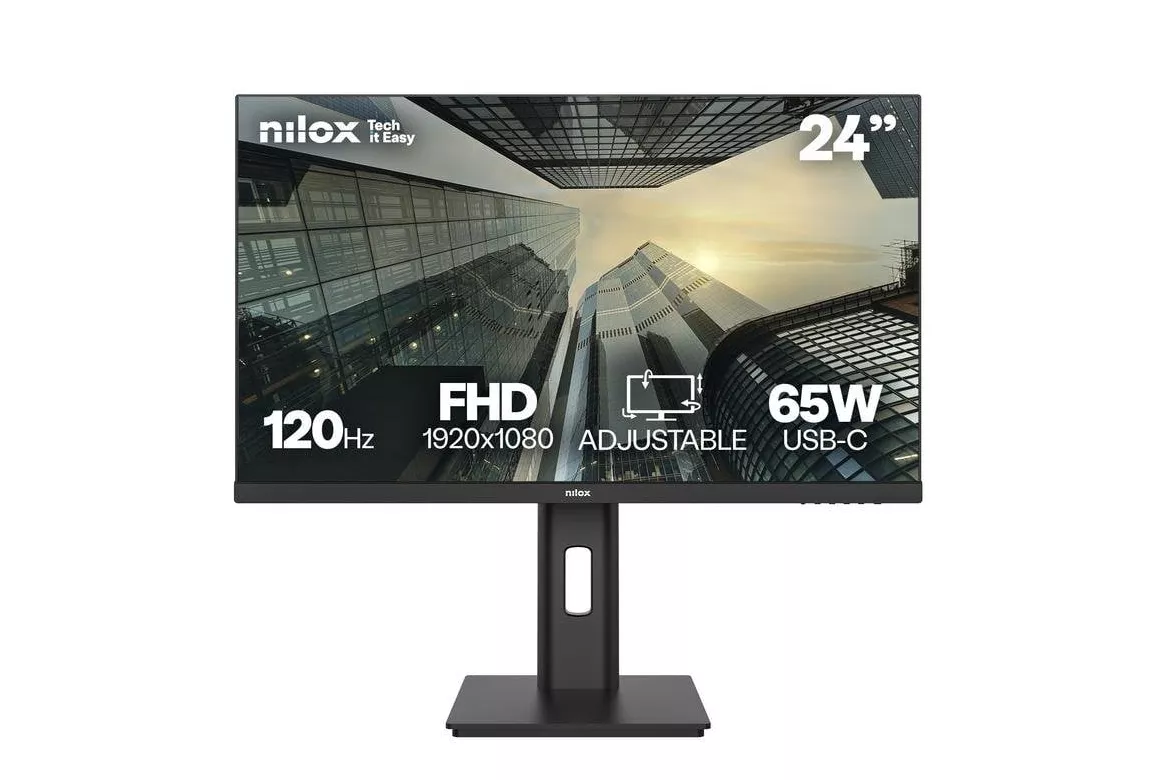 Monitor Nilox NXM24REG12065 24" Full HD 120Hz IPS USB-C Ajuste de altura