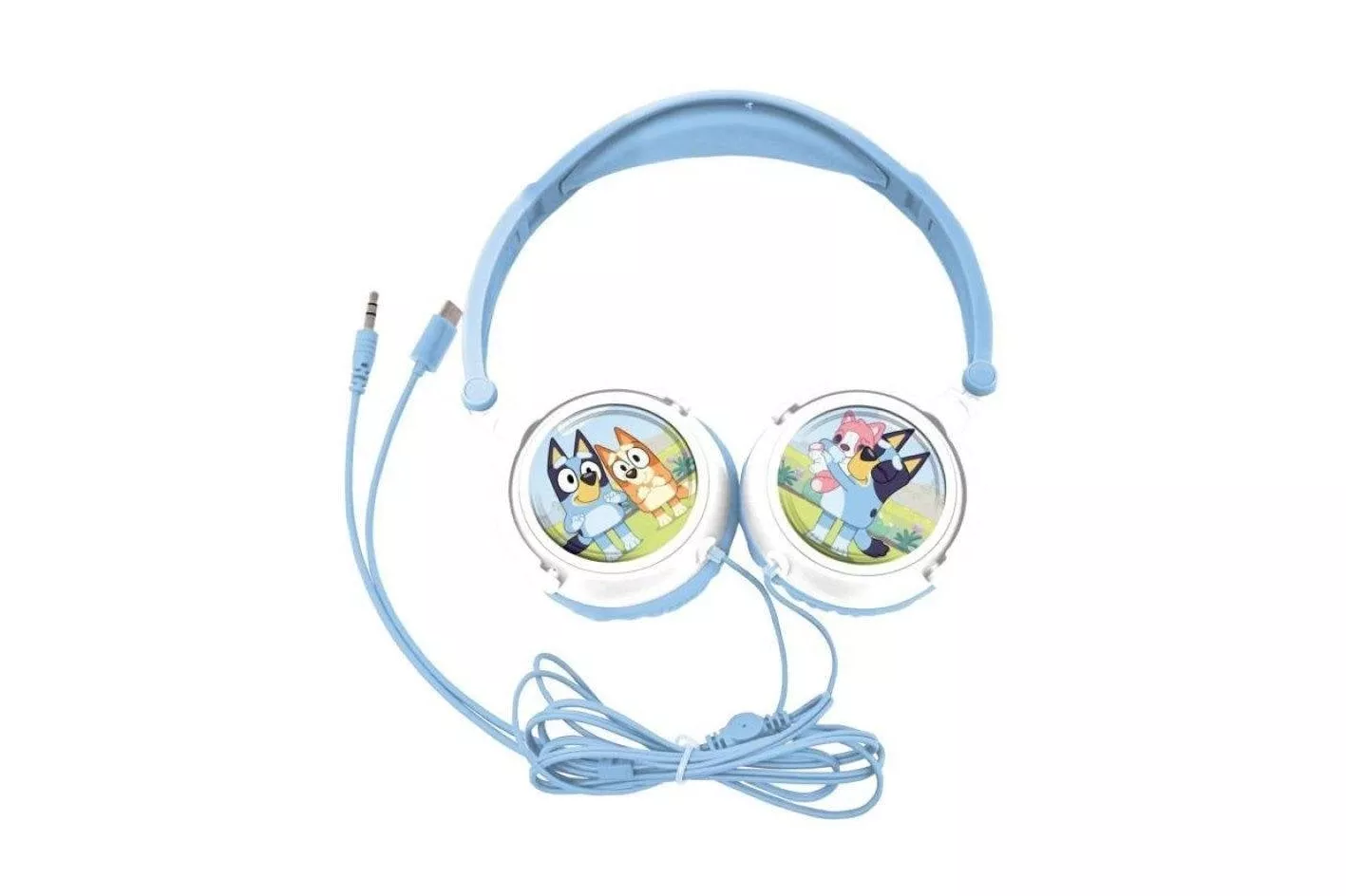 Auriculares Lexibook con cable plegables limitador de volumen para ni&ntilde;os Bluey azul