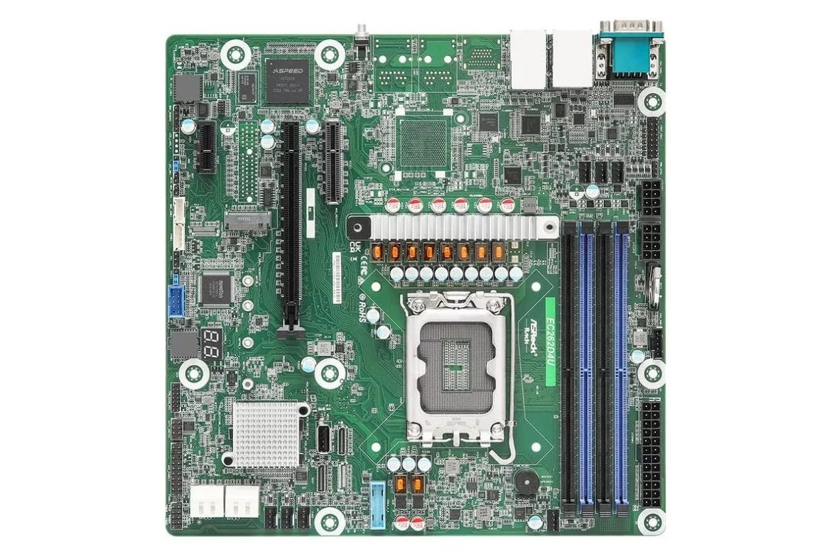 Placa Base AsRock EC262D4U Intel C262 LGA 1700 DDR5 Micro ATX Dual LAN RAID ECC