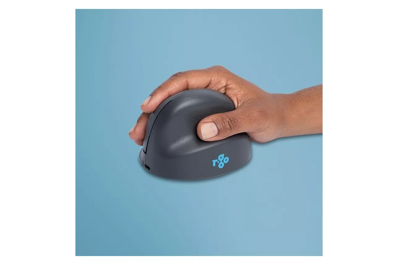 Rat&oacute;n R-Go Tools HE Basic Bluetooth 1600 DPI Gris Ergonom&iacute;a Vertical Recargable