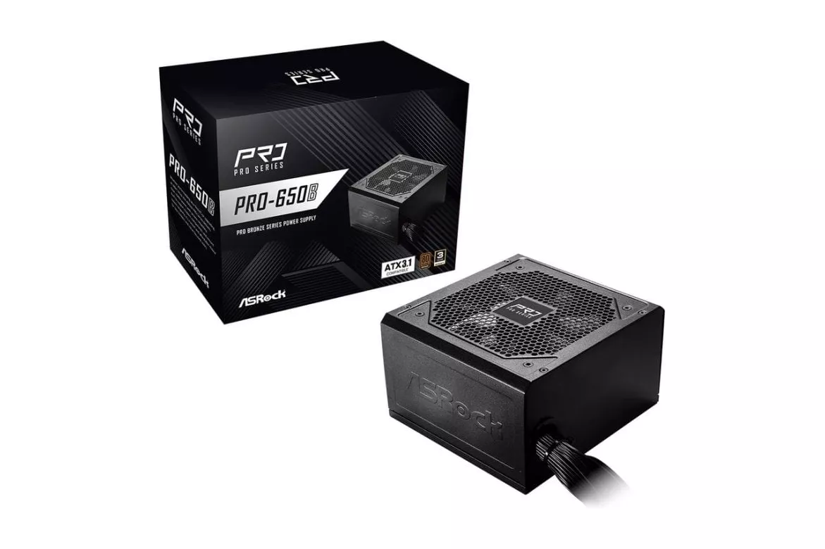 Fuente de Alimentaci&oacute;n Asrock PRO-650B 650W Certificaci&oacute;n 80 PLUS Bronze ATX