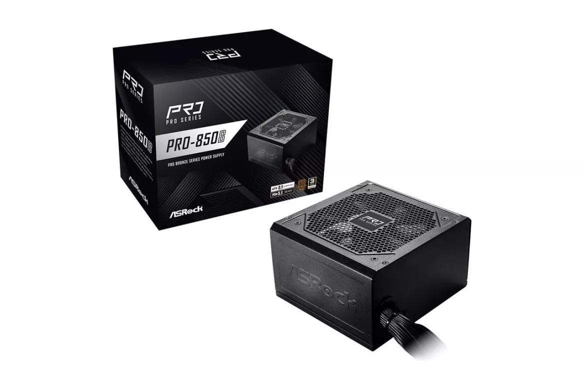 Fuente de Alimentaci&oacute;n Asrock PRO-850B 850W Certificaci&oacute;n 80 PLUS Bronze activa